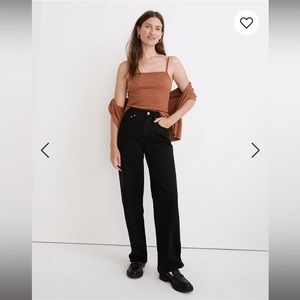 Madewell Knit Textured Square-Neck Crop Tank Top- L